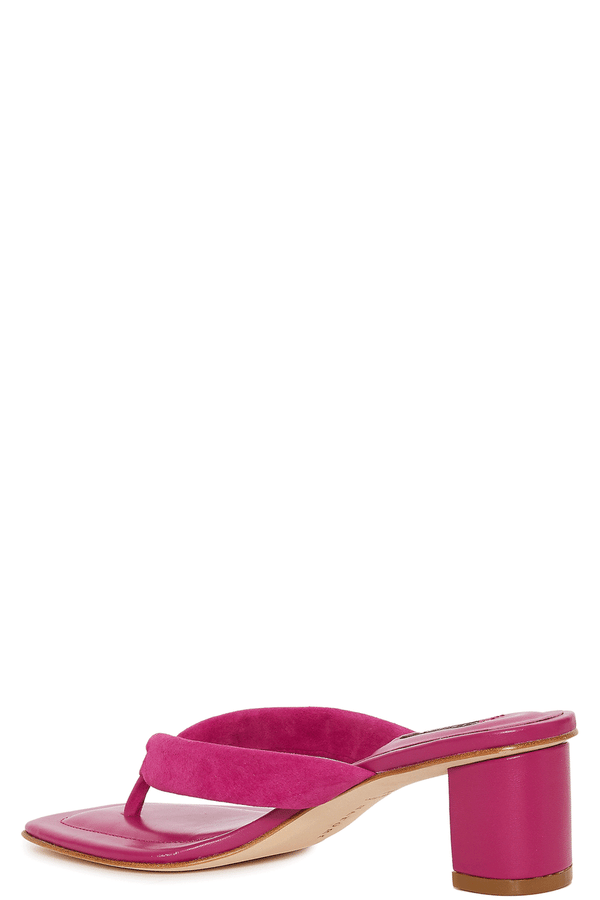 Natori Bay Suede Thong Sandal Dragonfruit