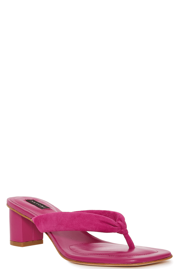 natori Bay Suede Thong Sandal Dragonfruit