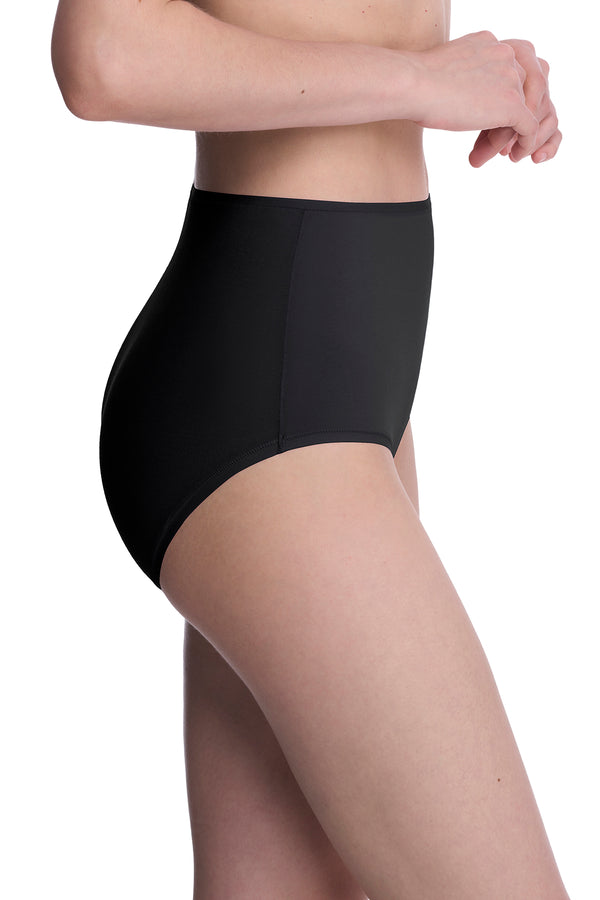 Natori Bliss Bare Cotton High Waist Brief Black