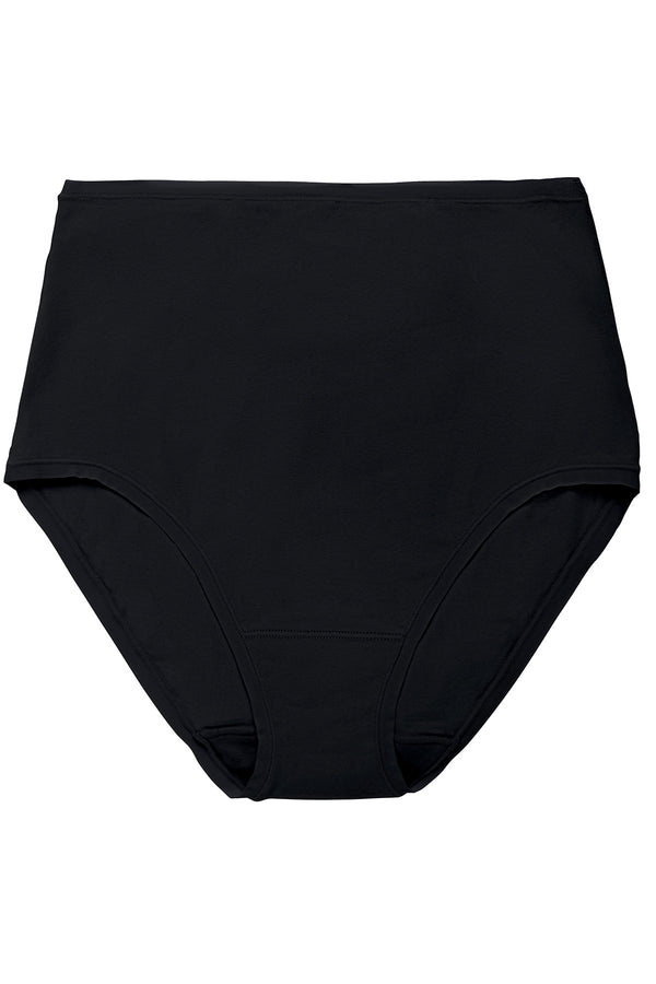 natori Bliss Bare Cotton High Waist Brief Black