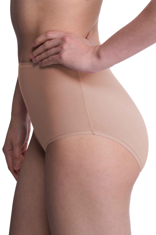 Natori Bliss Bare Cotton High Waist Brief Café