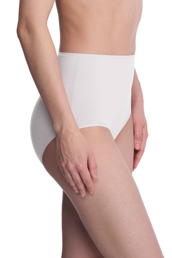 Natori Bliss Bare Cotton High Waist Brief White
