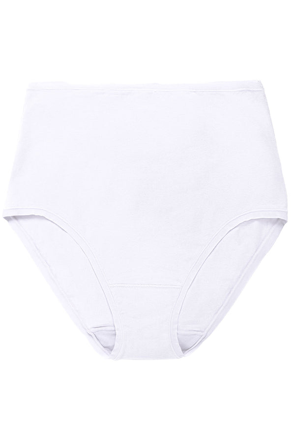 natori Bliss Bare Cotton High Waist Brief White