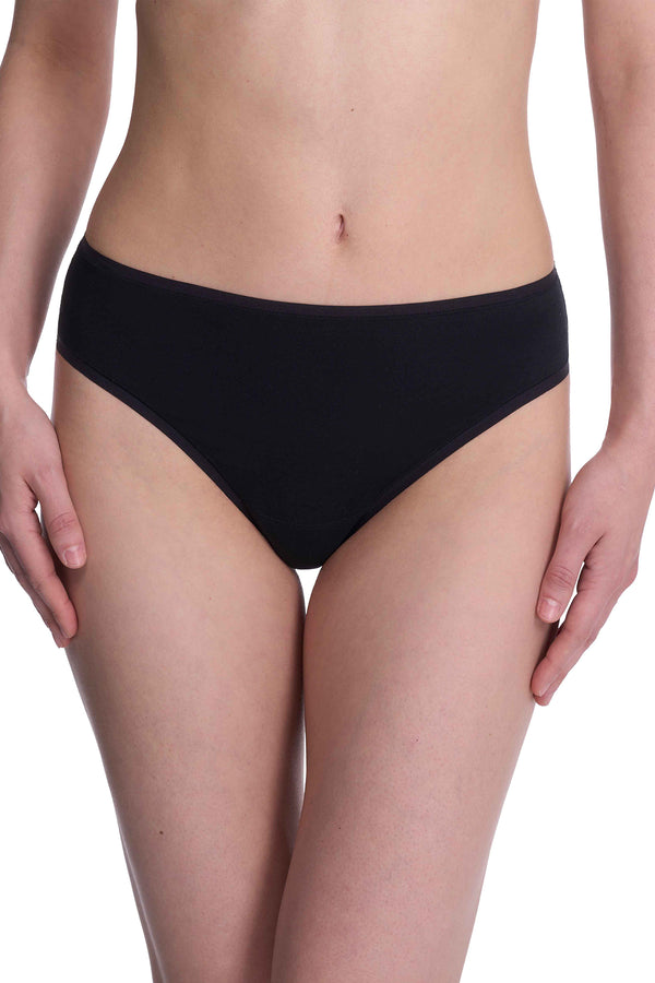 Natori Bliss Bare Cotton Thong 3-Pack Black