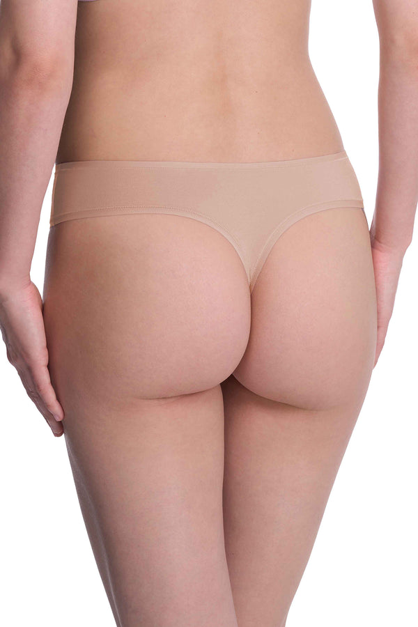 Natori Bliss Bare Cotton Thong 3-Pack Café