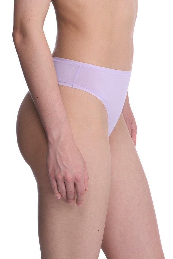 Natori Bliss Bare Cotton Thong Lilac Dream