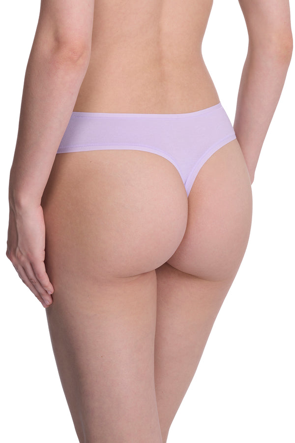 Natori Bliss Bare Cotton Thong Lilac Dream