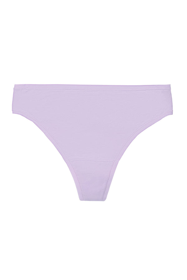natori Bliss Bare Cotton Thong Lilac Dream