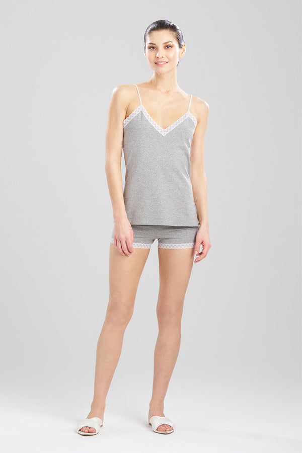 natori Bliss Cotton Cami Lt Grey Heather