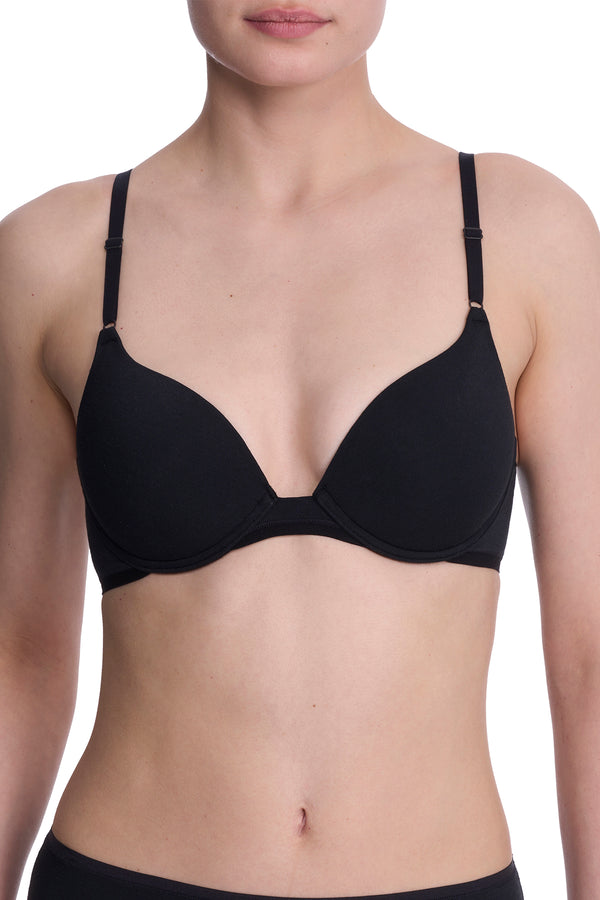 Natori Bliss Cotton Convertible T-Shirt Bra Black