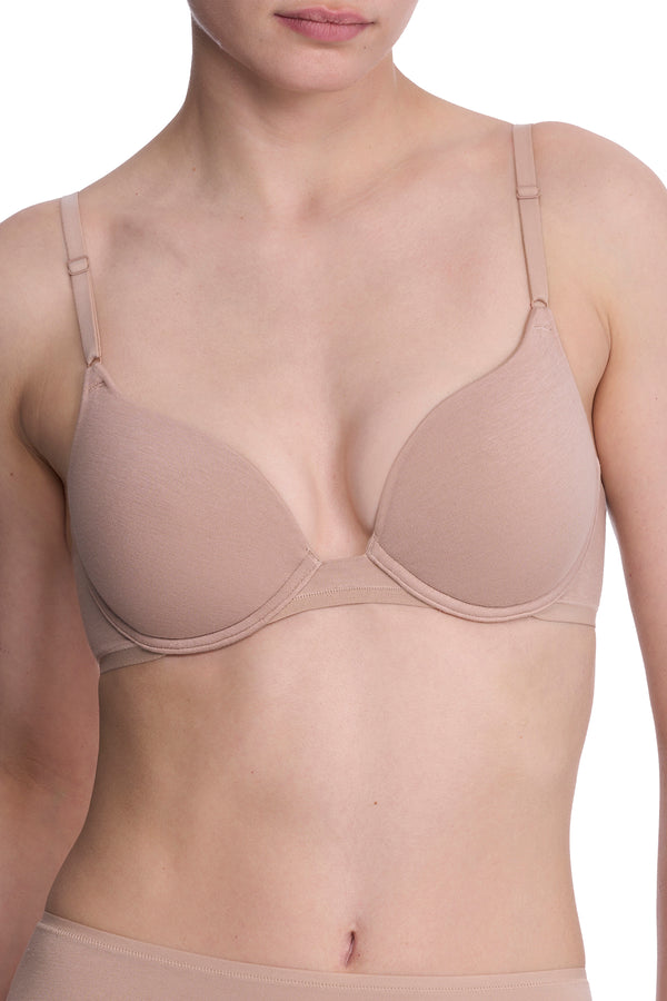Natori Bliss Cotton Convertible T-Shirt Bra Café