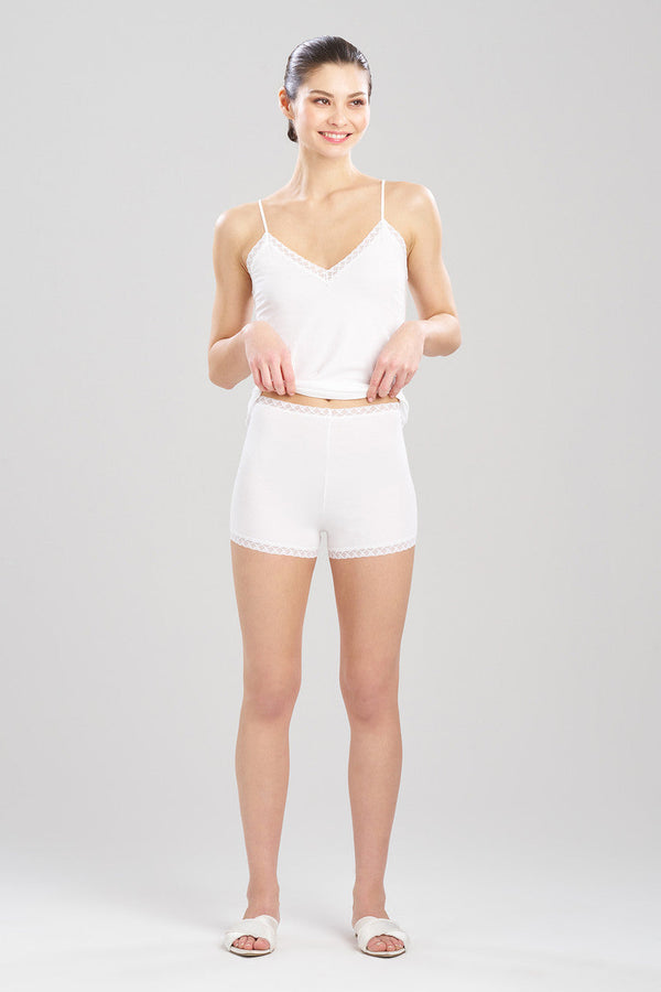 natori Bliss Cotton Shorts White