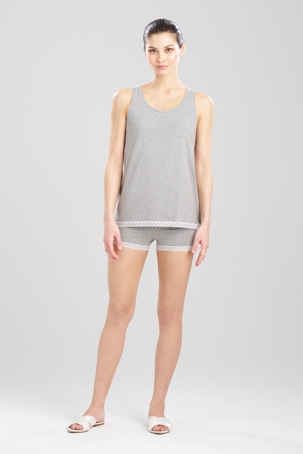 natori Bliss Cotton Tank Lt Grey Heather