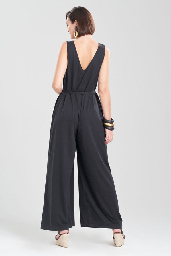 Natori Bliss Essentials Cotton Jumpsuit Black