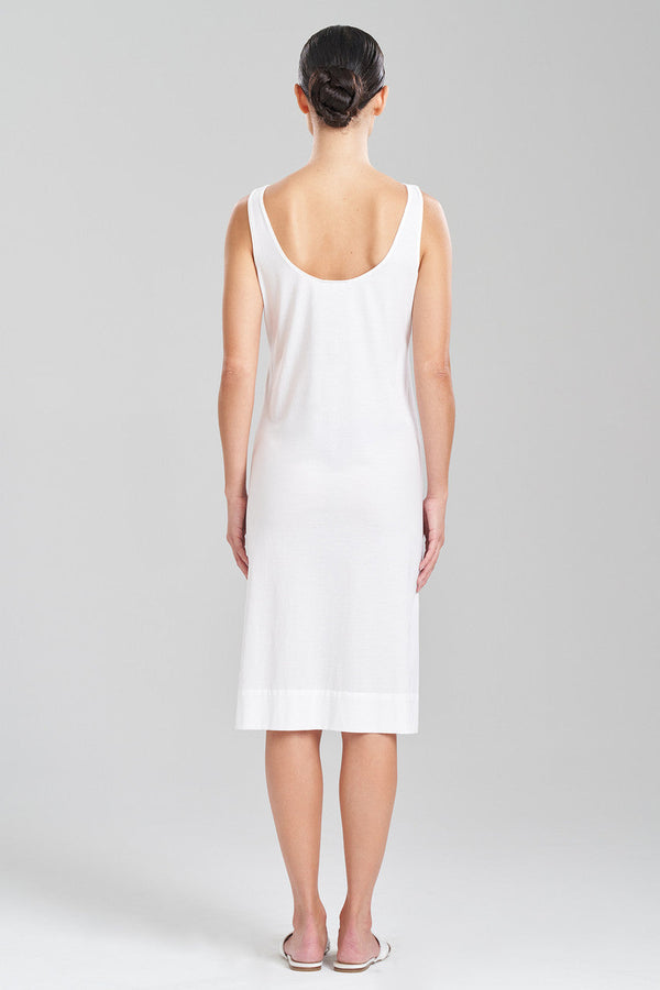 Natori Bliss Essentials Cotton Slip Dress White