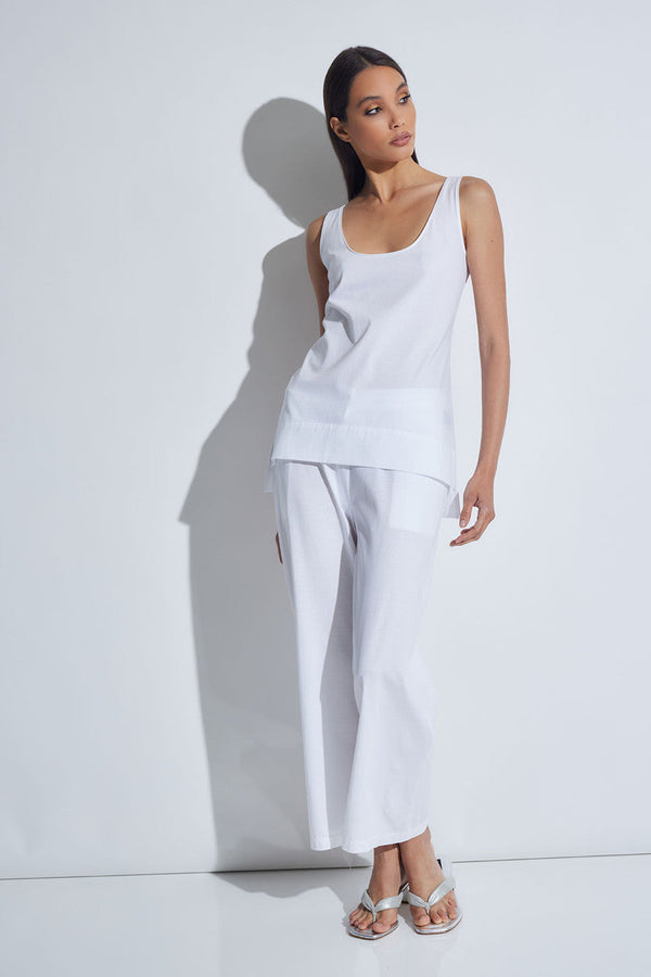 Natori Bliss Essentials Cotton Tank White