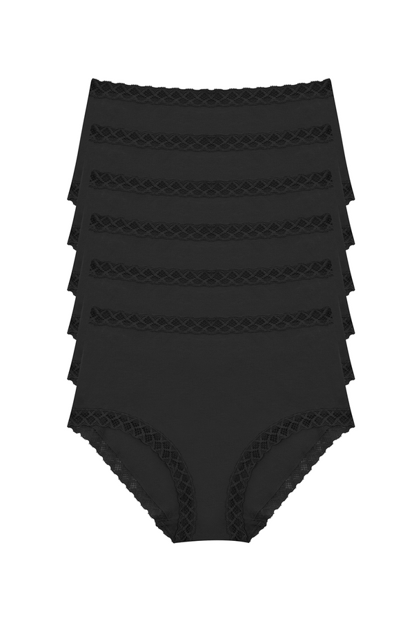 natori Bliss Full Brief 6-Pack Black