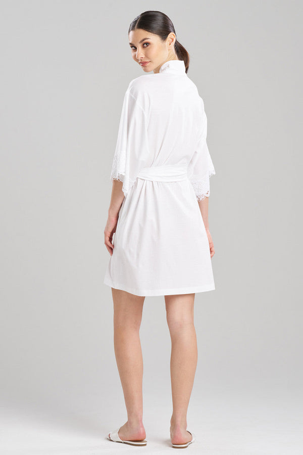 Natori Bliss Harmony Lace Applique Wrap White