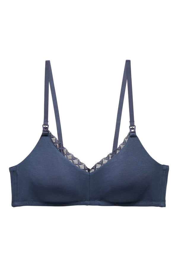 natori Bliss Maternity Wireless Bra Ash Navy