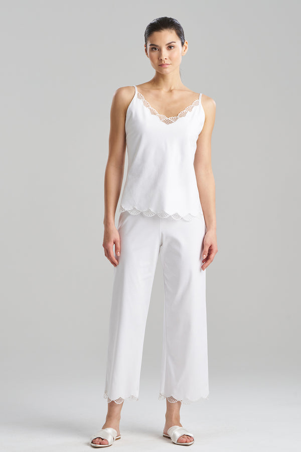 natori Bliss Serenity Cotton Cami PJ White