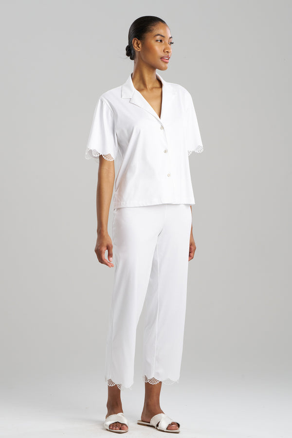 natori Bliss Serenity Cotton Short Sleeve PJ White