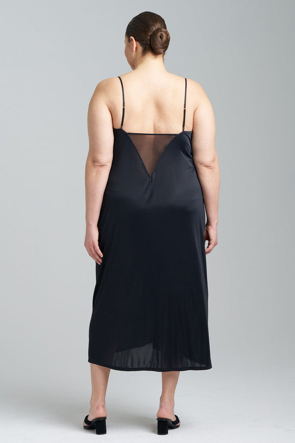 Natori Body Doubles Mesh Slip Dress Black