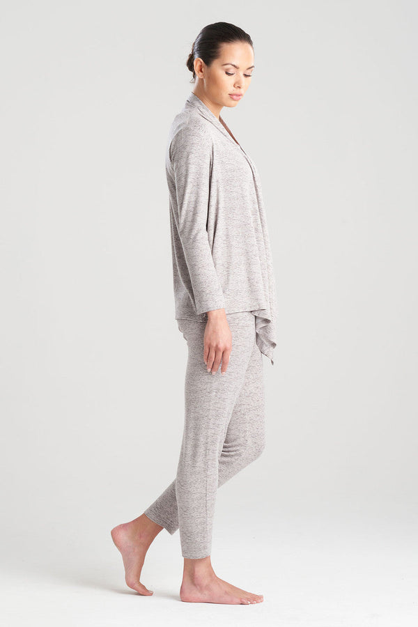 Natori Brushed Hacci Cardigan Heather Grey