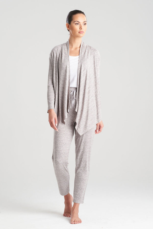 Natori Brushed Hacci Cardigan Heather Grey