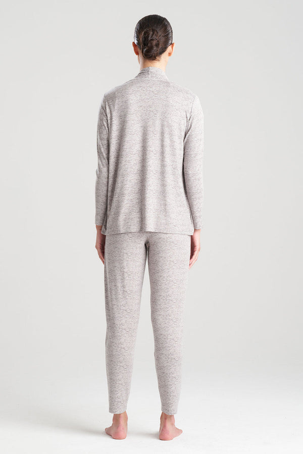 Natori Brushed Hacci Cardigan Heather Grey