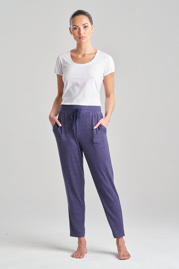 Natori Brushed Hacci Pant Heather Navy
