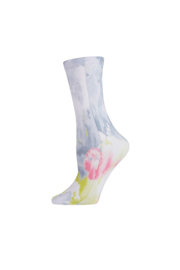natori Brushstroke Printed Crew Socks Gray