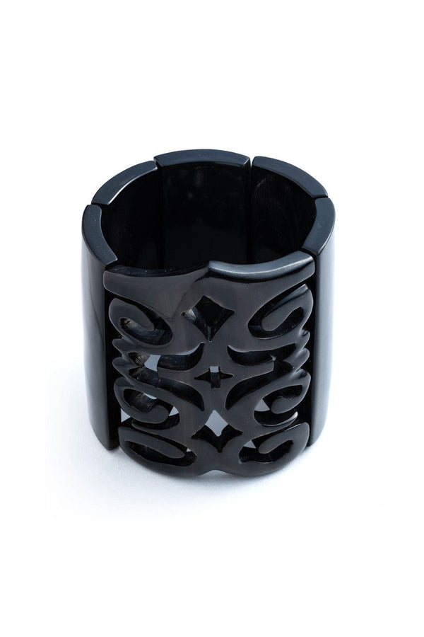 natori Buffalo Horn Cut Out Bangle Black
