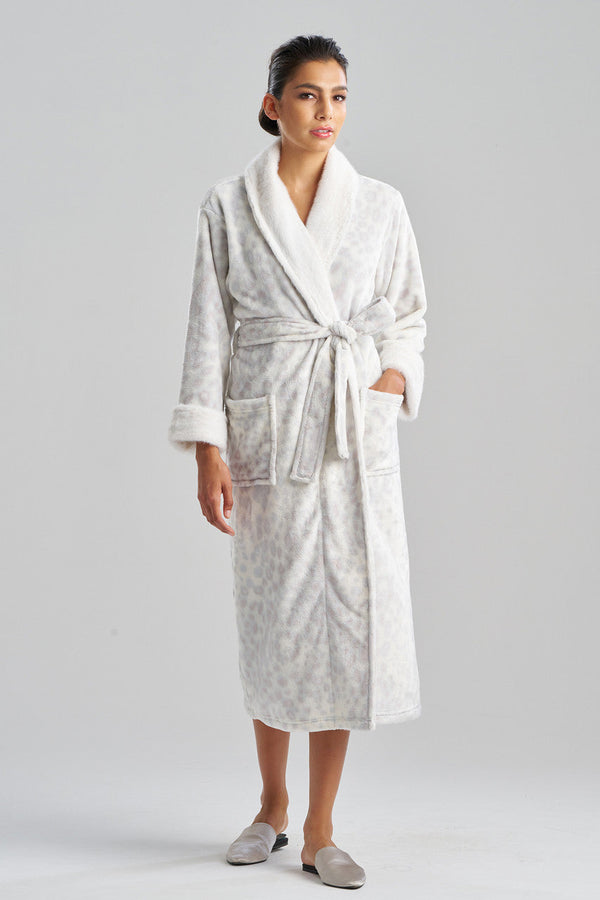 Natori Cashmere Animal Robe Silver