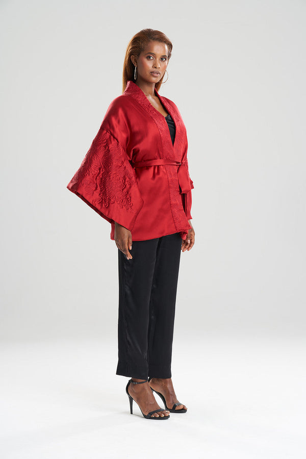 Natori Chinoiserie Embroidery Wrap Imperial Red