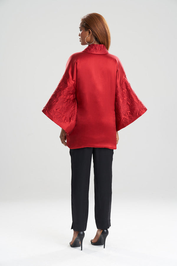 Natori Chinoiserie Embroidery Wrap Imperial Red