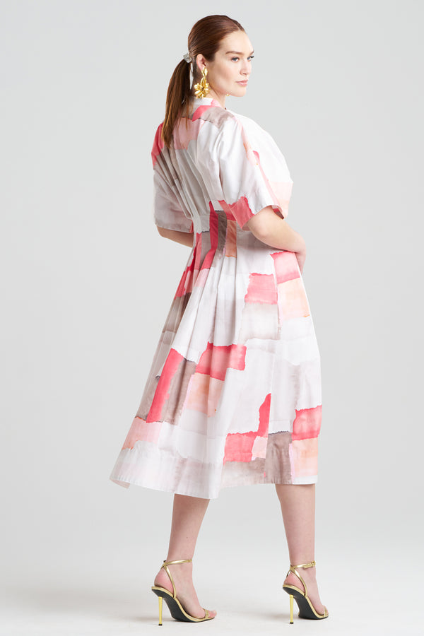 Natori Chiyo Cotton Dress Coral Combo