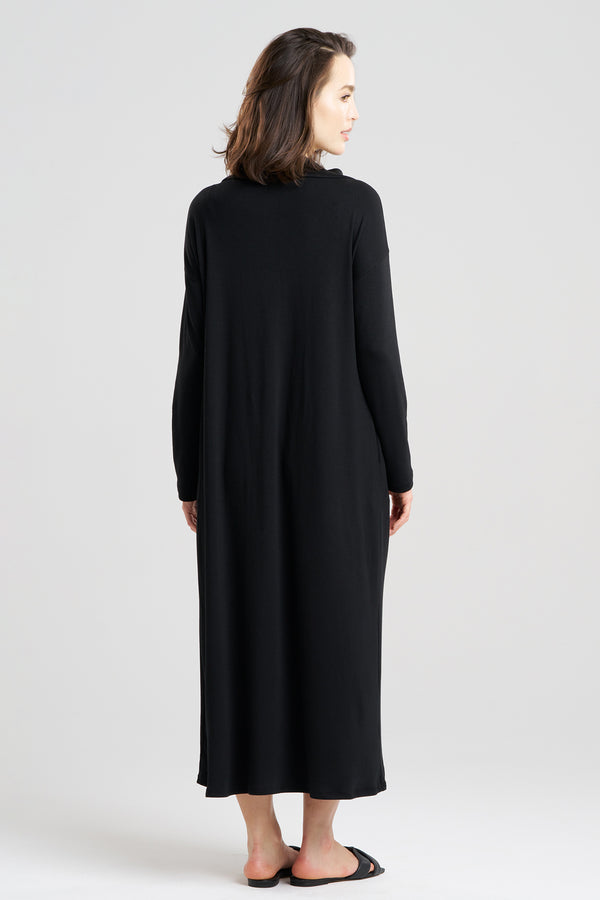 Natori Cocoon Brushed French Terry Lounger Black