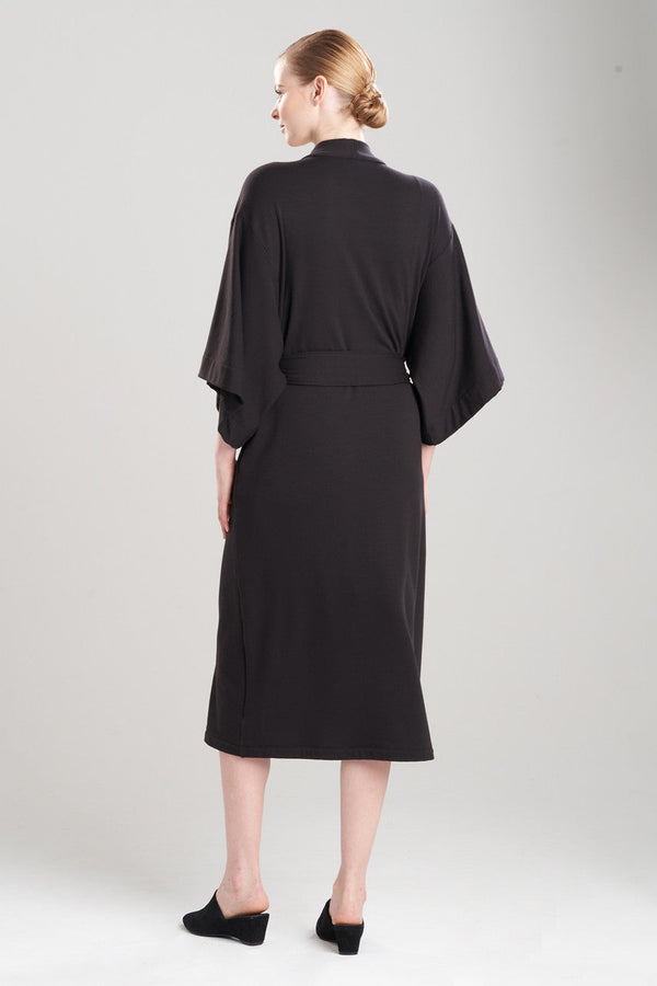 Natori Cocoon Embroidered Robe Black