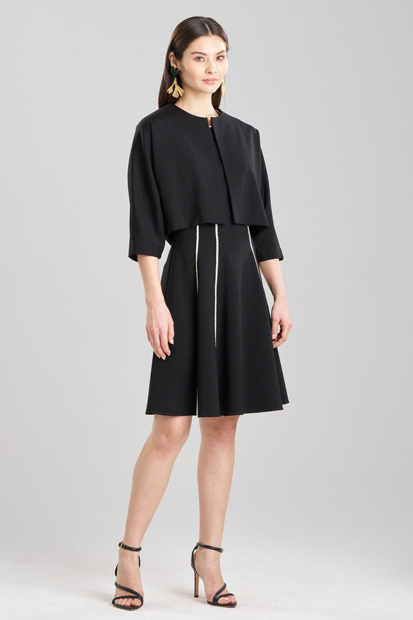 natori Compact Knit Cropped Bolero Black