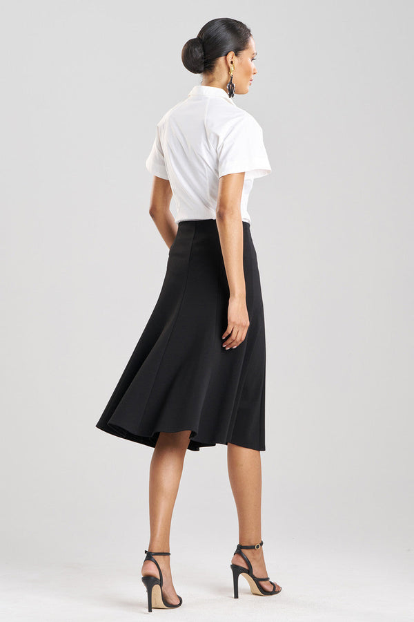 Natori Compact Knit Flair Skirt Black