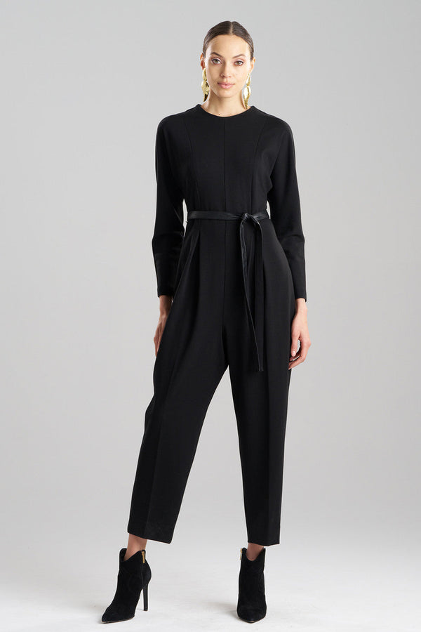 Natori Compact Knit Jumpsuit Black