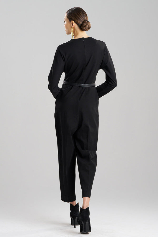 Natori Compact Knit Jumpsuit Black