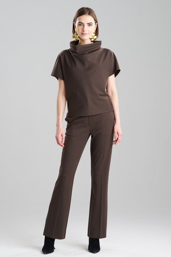 Natori Compact Knit Wedge Funnel Top Espresso