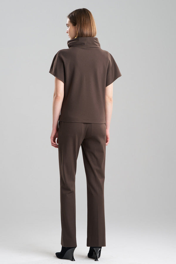 Natori Compact Knit Wedge Funnel Top Espresso