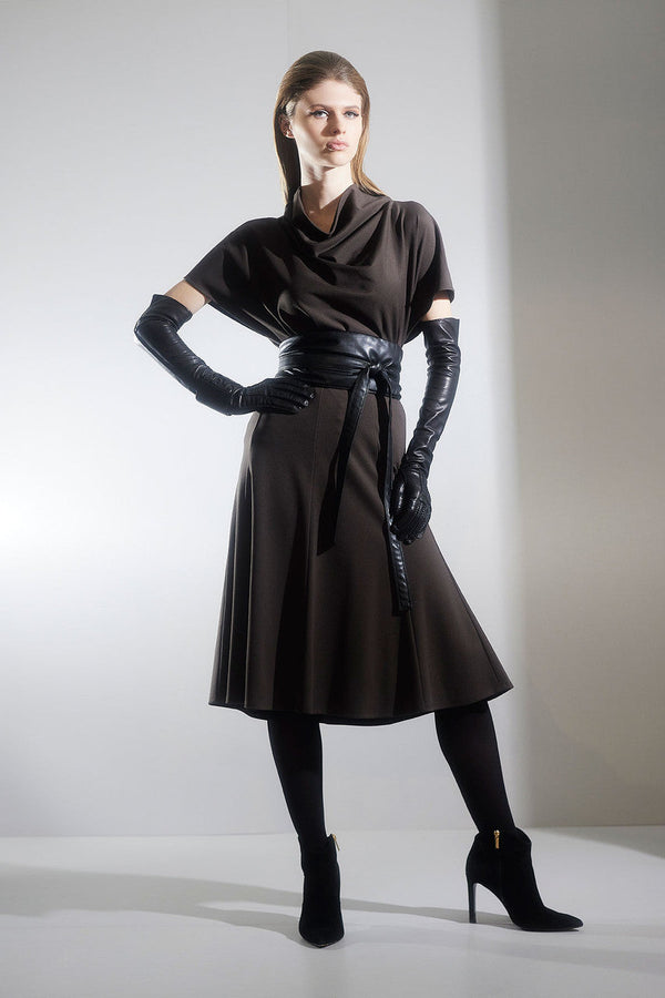 natori Compact Knit Wedge Funnel Top Espresso