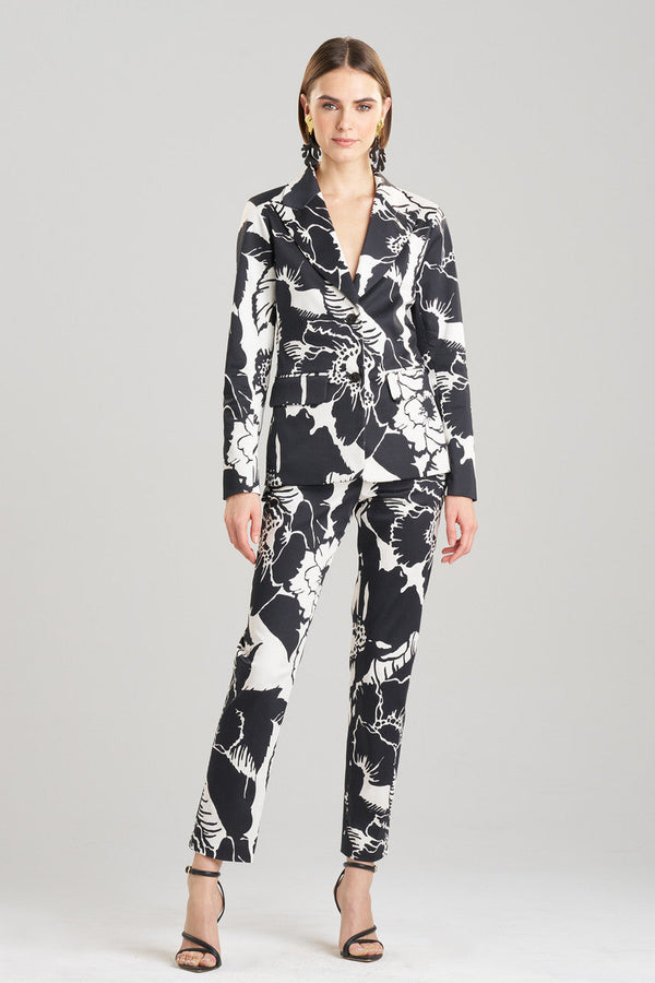 Natori Cote D'Azur Cotton Chino Jacket Cream/Black