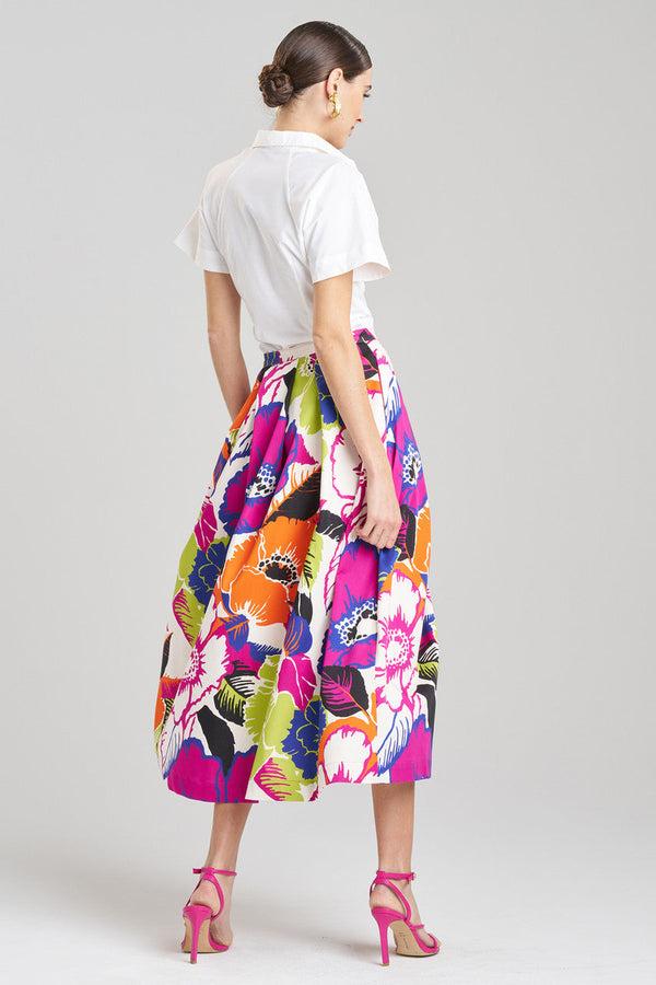 Natori Cote D'Azur Cotton Chino Maxi Skirt Multi