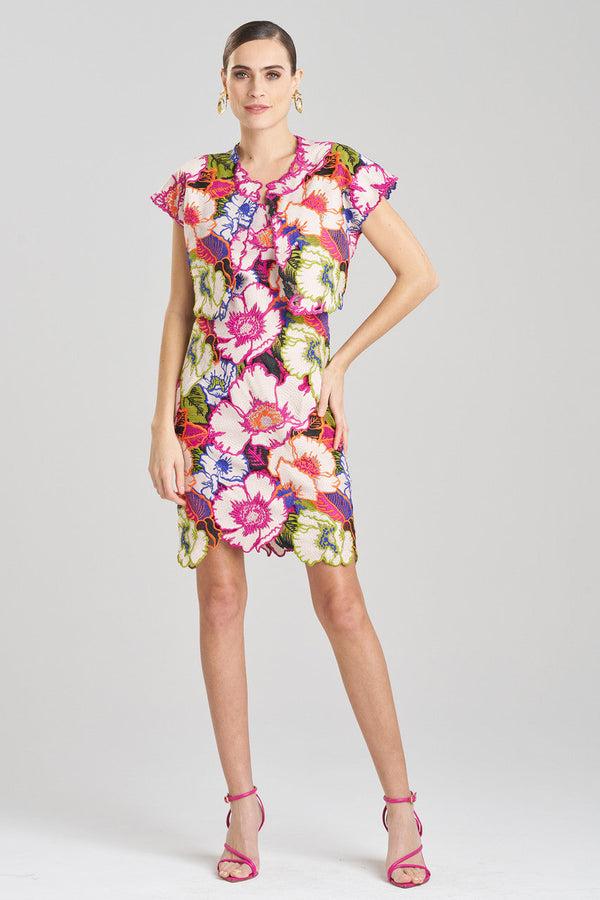 natori Cote D'Azur Embroidered Lace Bolero Multi