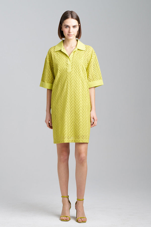 Natori Cotton Eyelet Shirtdress Wasabi