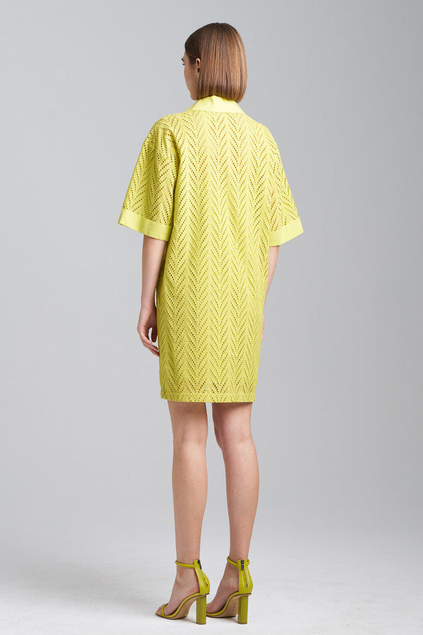 Natori Cotton Eyelet Shirtdress Wasabi